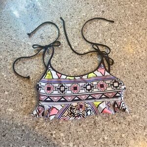 Victoria Secret’s l PINK Swim l Flounce Geometric Print l Crop Bikini l Size: S